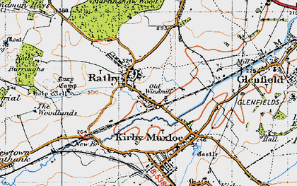 Old map of Ratby in 1946