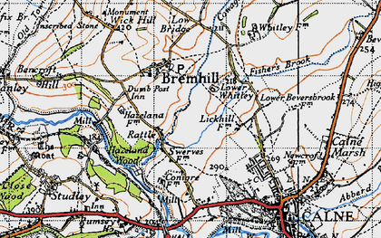Old map of Ratford in 1940