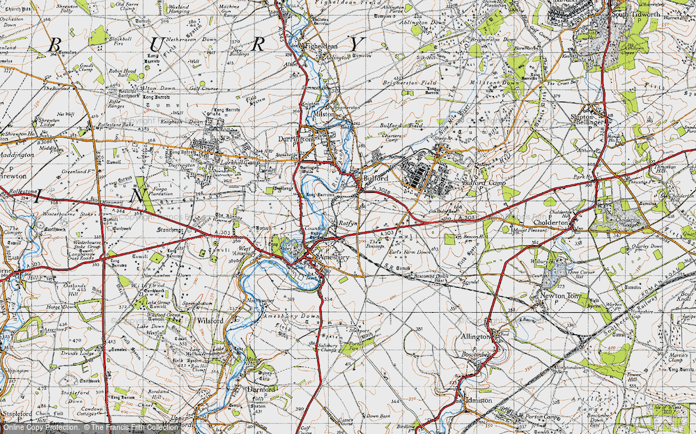 Old Map of Ratfyn, 1940 in 1940