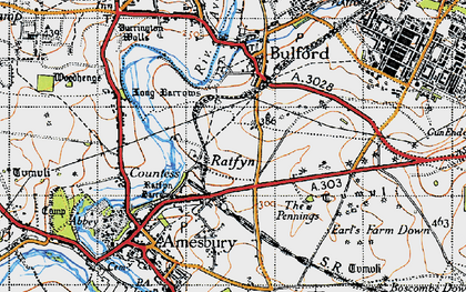 Old map of Ratfyn in 1940