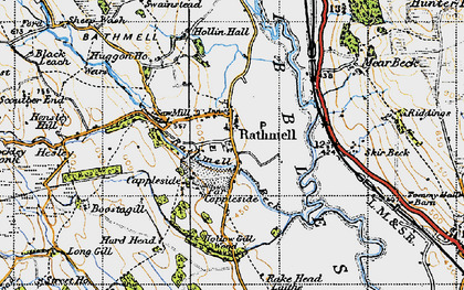 Old map of Bull Hurst in 1947