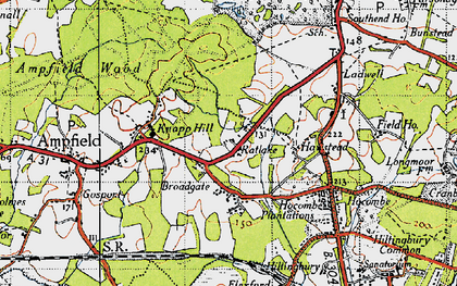 Old map of Ratlake in 1945