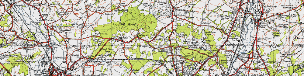 Old map of Ratlake in 1945