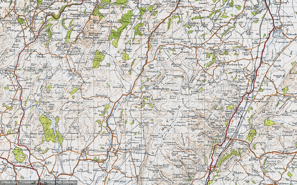 Old Map of Ratlinghope, 1947 in 1947