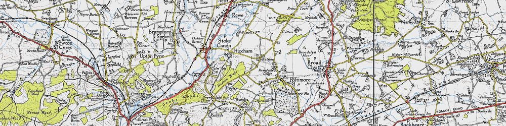 Old map of Ratsloe in 1946