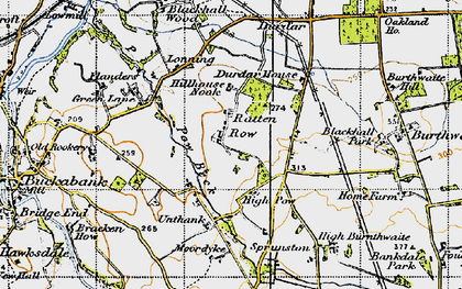 Old map of Ratten Row in 1947