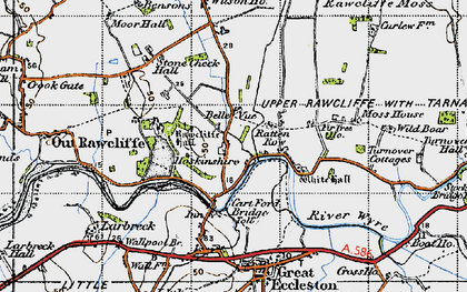 Old map of Belle Vue in 1947
