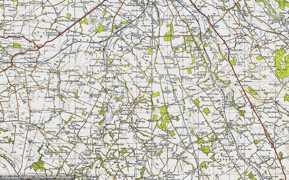 Old Map of Raughton, 1947 in 1947