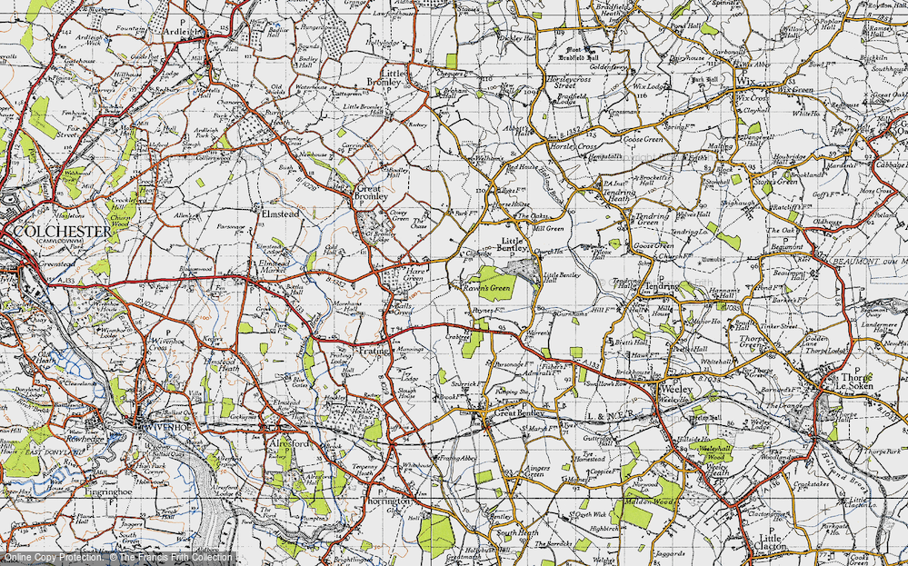 Old Map of Raven's Green, 1945 in 1945