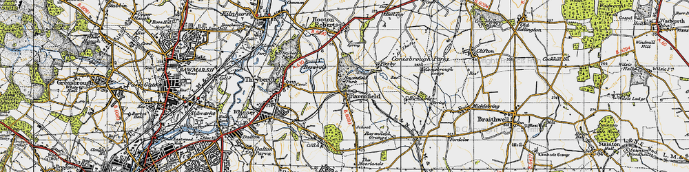 Old map of Ravenfield in 1947