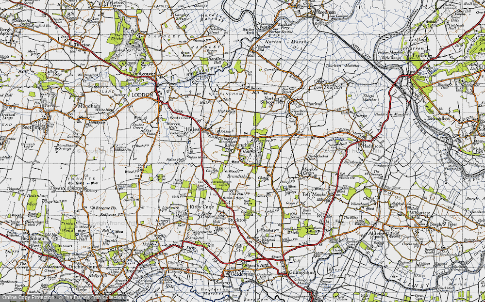 Old Map of Raveningham, 1946 in 1946