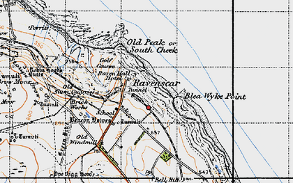 Old map of Blea Wyke Point in 1947