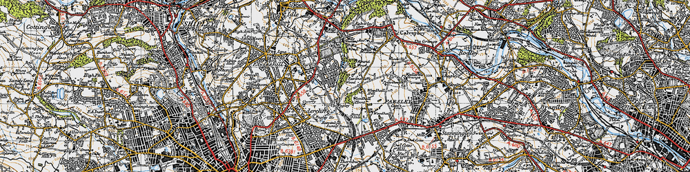 Old map of Ravenscliffe in 1947