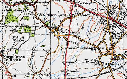 Old map of Ravenstone in 1946