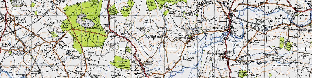 Old map of Ravenstone in 1946