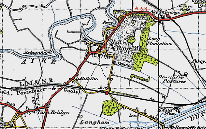 Old map of Rawcliffe in 1947