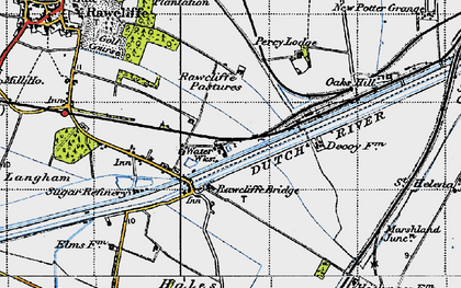 Old map of Rawcliffe Bridge in 1947