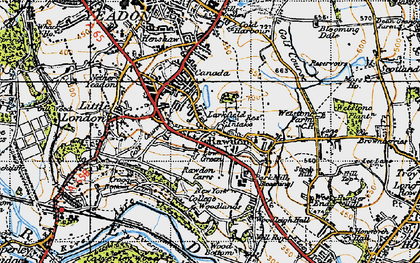 Old map of Rawdon in 1947