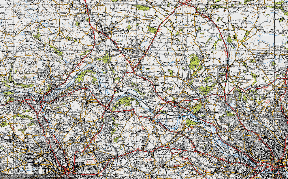 Old Map of Rawdon Carrs, 1947 in 1947