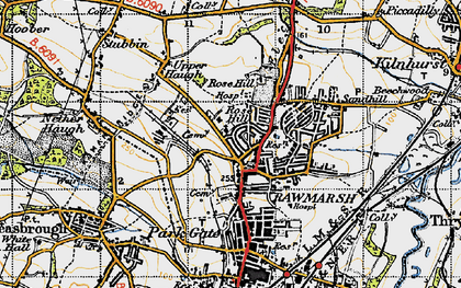 Old map of Rawmarsh in 1947