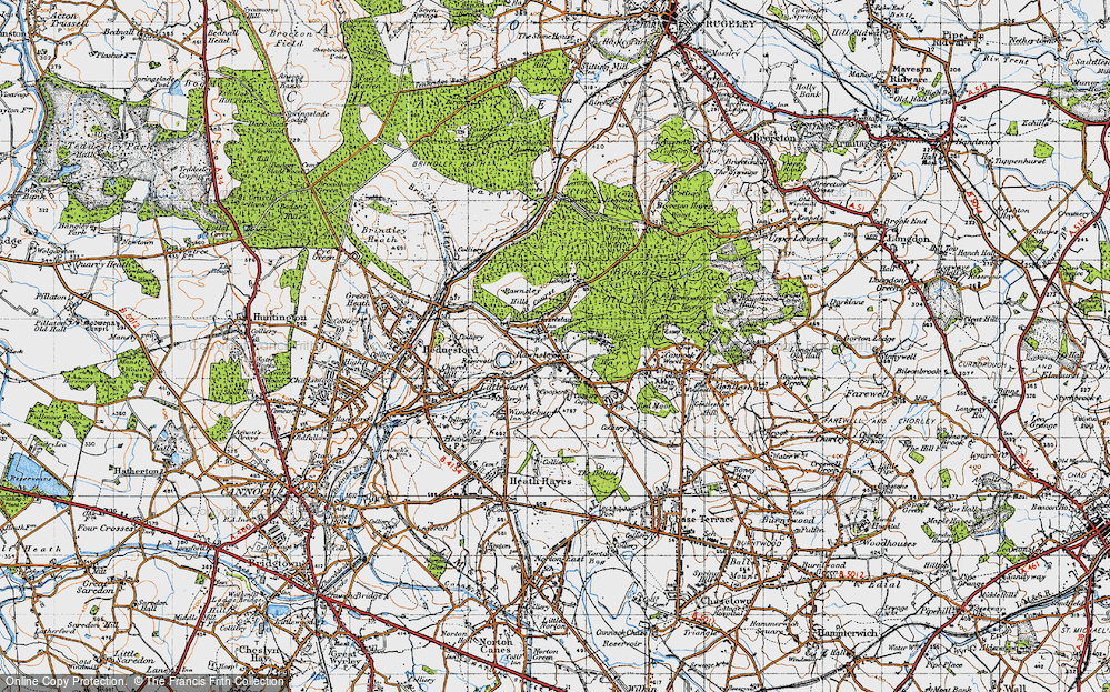 Old Map of Rawnsley, 1946 in 1946