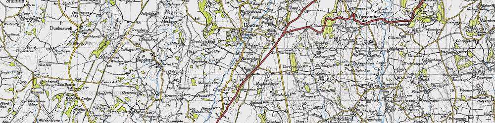 Old map of Rawridge in 1946