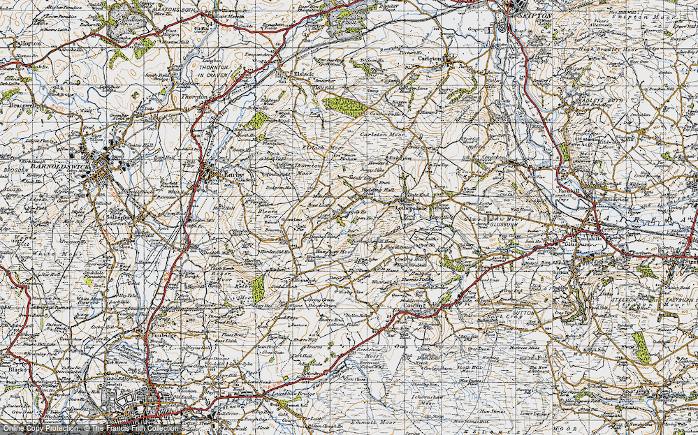 Old Map of Historic Map covering Bleara Moor in 1947