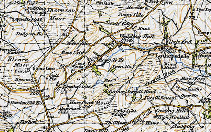 Old map of Bleara Moor in 1947