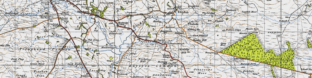 Old map of Blaxter Lough in 1947