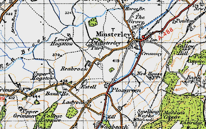 Old map of Reabrook in 1947