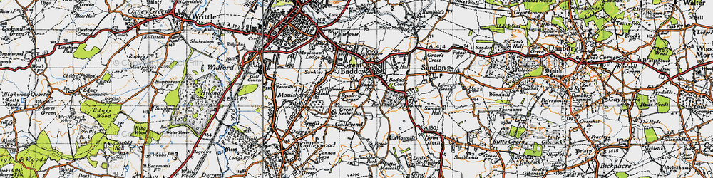 Old map of Reader's Corner in 1945