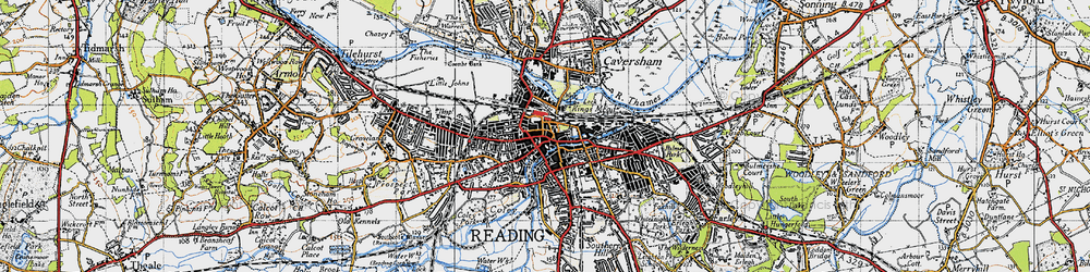 Old map of Reading in 1940