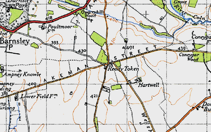 Old map of Ready Token in 1947