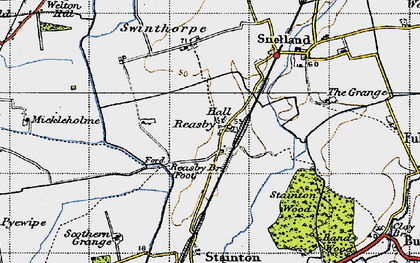 Old map of Swinthorpe in 1947