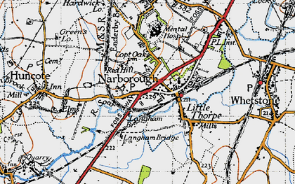 Old map of Red Hill in 1946