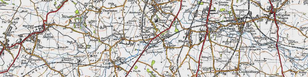 Old map of Red Hill in 1946