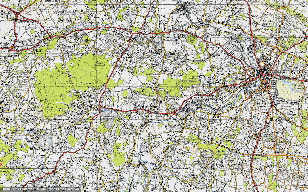 Old Map of Red Hill, 1946 in 1946