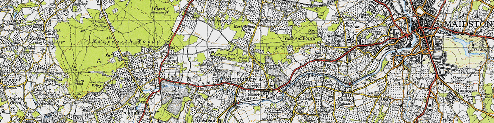 Old map of Red Hill in 1946