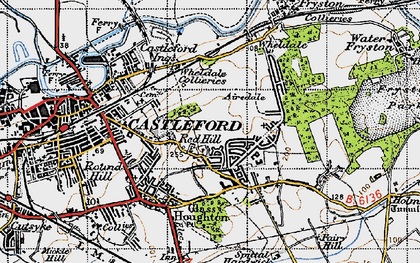 Old map of Red Hill in 1947
