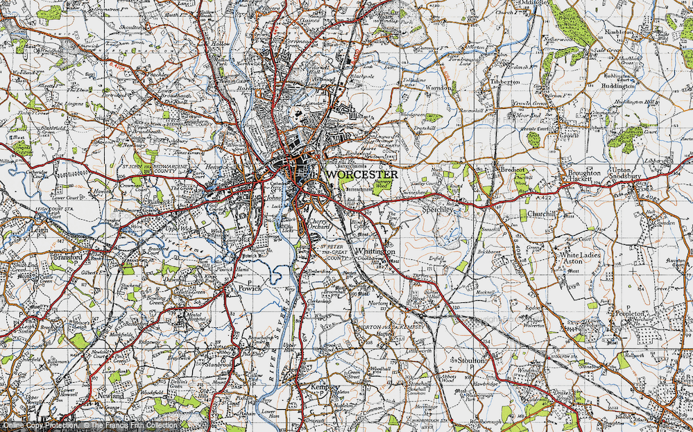 Old Map of Red Hill, 1947 in 1947