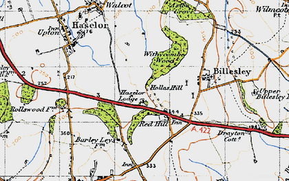 Old map of Red Hill in 1947