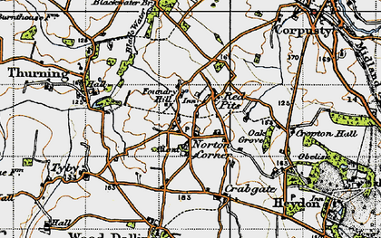 Old map of Red Pits in 1945