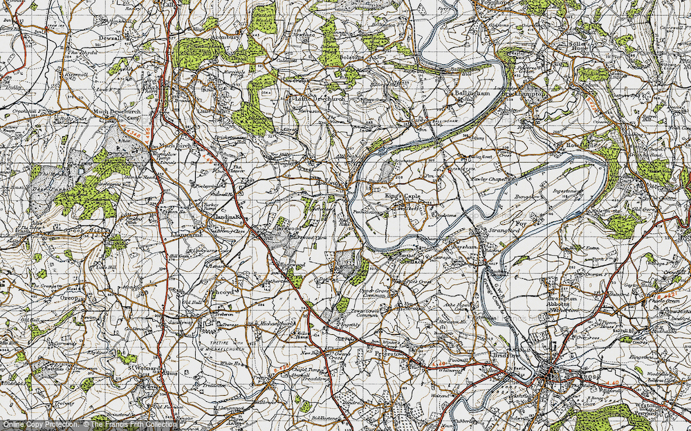 Old Map of Red Rail, 1947 in 1947