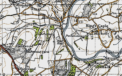 Old map of Red Rail in 1947