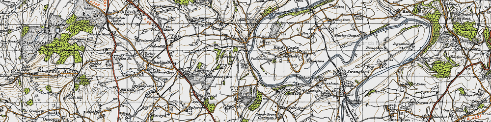 Old map of Red Rail in 1947