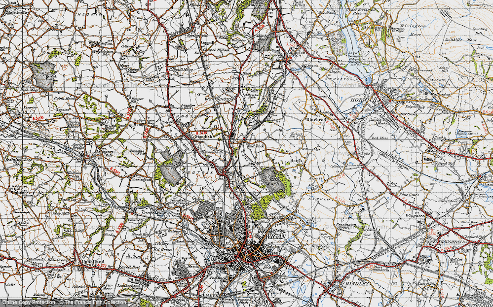 Old Map of Red Rock, 1947 in 1947