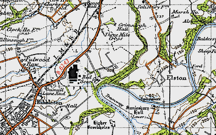 Old map of Red Scar in 1947