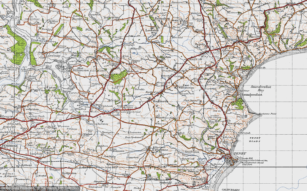 Old Map of Redberth, 1946 in 1946