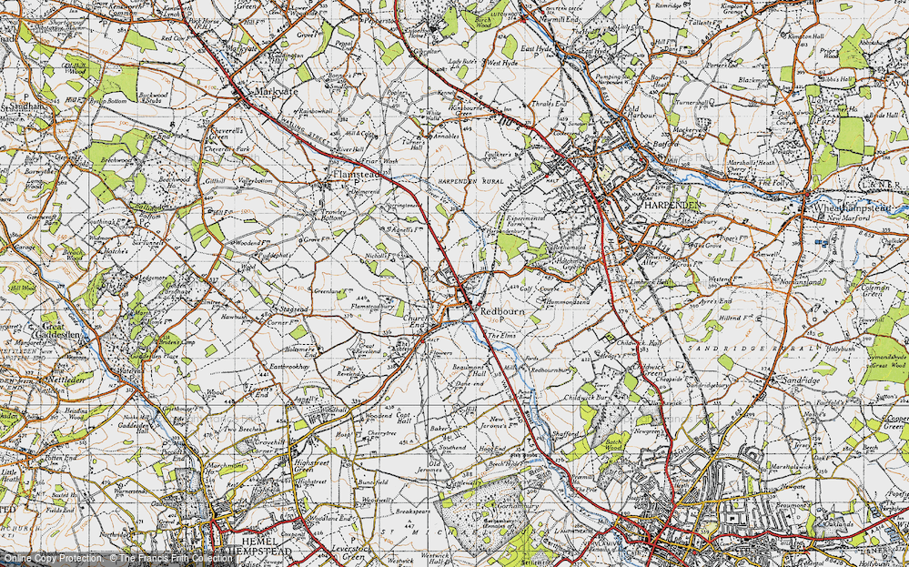 Historic Ordnance Survey Map of Redbourn, 1946