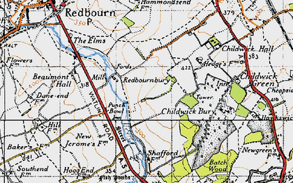 Old map of Beaumont Hall in 1946